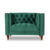 Evelyn - Mid-Century Modern Tufted Back Lounge Chair - Green - Image 2