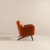 Brayden - Mid-Century Modern Velvet Armchair - Burnt Orange / Wood - Image 5