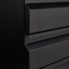 Contemporary 3 Drawer Mobile Filing Cabinet With Lock, Metal Office Storage For Legal / Letter Size - Black - Image 8