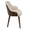 Bacci - Mid-Century Modern Dining / Chair (Set of 2) - Walnut / Cream - Image 3