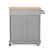 Negley - Contemporary Kitchen Cart With Wheels - Gray - Image 6