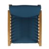 Casa Acacia Wood Club Chair (Set of 2) With Weather Resistant Cushions - Brown / Dark Teal - Image 5