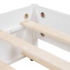 Queen Size Platform Bed With 2 Big Drawers Twin Size Trundle - White - Image 8