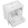 Bathroom Vanity With Sink, Bathroom Storage Cabinet With Doors And Drawers, Solid Wood Frame, Ceramic Sink - White - Image 22