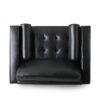 Sophisticated - Club Chair With Birch Wood Legs - Black - Image 8