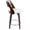 Cecina - Mid-Century Modern Counter Stool With Swivel (Set of 2) - Cherry / White - Image 3
