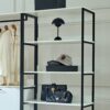 Fiona - Freestanding Walk In Wood Closet System & Metal Frame Durable Storage Solution Melamine - White - Image 6