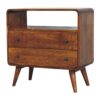 Curved Nordic Charm Console - Brown - Image 3