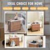 Laundry Hamper With Lid PE Rattan Powder Coating Frame Clothes Hampers With 2 Removable Bags, Wheels, 160L - Brown - Image 40