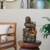 Decorative Two Tiered Water Fountain With Woodland Animal Design, Outdoor Fountain With Light And Pump - Multi - Image 6