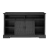 Fireplace TV Stand For Tvs Up To 65", Entertainment Center With 23" Electric Fireplace, Farmhouse TV Stand Industrial Media Console With Sliding Barn Door For Living Room - Dark Gray - Image 11