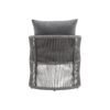 Modern Curved Aluminum Lounge Chair With Rope Weave Design And Cushioned Comfort (Set of 2) - Gray - Image 8