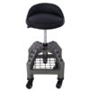 Pneumatic 360 Degree Swivel Stool, Mechanics Rolling Creeper Seat, Heavy Duty Rolling Mechanics Stool, Shop Stool With Casters - Gray - Image 13