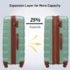 Hardshell Luggage Sets 24" / Bag Spinner Suitcase With Tsa Lock Lightweight - Green - Image 3