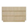 Fluted 6 Drawers Dresser, Double Dresser Chest Of Drawers, Modern Chest Of Drawers With LED, Drawer Organizer For Bedroom, Living Room, Hallway - Natural - Image 9