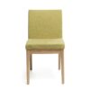 Contemporary Fabric Dining Chairs (Set of 2) - Green / Natural Oak - Image 7