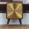 Avora - Brass Embossed 2 Drawer Nightstand - Brown / Golden - Image 10