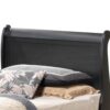 Twin Bed Sleigh Design - Black - Image 3