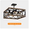 4 Light Square Kitchen Island Lights Ceiling Light Farmhouse Dining Room Light Fixture, Wood And Metal Rectangular Ceiling Light, Ceiling Lighting For Living Room, Conference Room, Home Office - Black - Image 10