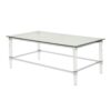 Ultra Modern Rectangle Coffee Table With Tempered Glass Surface - Clear - Image 7