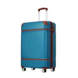 20" Luggage 1 Piece With Tsa Lock, Lightweight Suitcase Spinner Wheels, Carry On Vintage Luggage - Blue