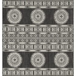Sunshine - 5'3" X 7'3" Indoor, Outdoor Area Rug Polypropylene - Anthracite