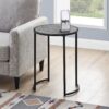 Accent Table, Side, Round Contemporary And Modern - Gray - Image 12