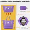 2 Piece Luggage Set With Bags Expanable Spinner Wheels ABS Lightweight Suitcase With Tsa Lock 20" / 28" - Purple - Image 6