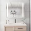 36" X 30" Medicine Cabinet With LED Vanity Mirror, Anti-Fog, Dimmable, Recessed Or Surface Mount, Aluminum 3000K~6000K Lighted Double Door Bathroom Cabinet With Touch Switch - Silver - Image 5