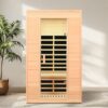 Hemlock - 2 Person Far Infrared Roof Embedded Indoor Sauna Room - Natural Wood - Image 2
