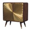 Avora - Brass Embossed 2 Door Cabinet - Brown / Golden - Image 3