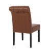 Broxton - Tuft Dining Rolltop Chair (Set of 2), Contemporary Design - Light Brown - Image 9