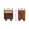 Open Woven Bedside Table, 1 Drawer - Chestnut - Image 10