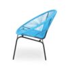 Modern Nusa Chair Outdoor Seating Woven Rope - Blue - Image 10