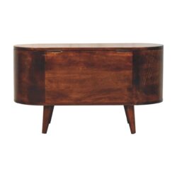 Curved Blanket Box - Walnut