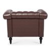 1 Seater Aesthetic Sofa For Living Room - Brown - Image 10