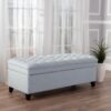 Juliana - Storage Ottoman With Fabric Upholstery - Light Blue - Image 3