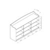 Wooden Shoe Storage Bench, Nine Storage Shelves, Entryway Organizer - Dark Taupe - Image 4