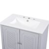 Vintage Style 30" Bathroom Vanity With Sink, Multi Functional Storage, Soft Closing Door - Gray - Image 20