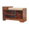 Retreat - Shoe Bench, 1 Drawer - Chestnut - Image 3