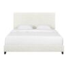 King Size Boucle Upholstered Platform Bed - White - Image 3