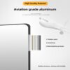 Aluminum Floor Mirror Full Length Mirrors Leaning Rounded Corner Rimless Standing Large Mirror Bedroom - Black / Silver - Image 7