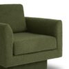 360° Modern Swivel Accent Chair Round Armchair, Thick Padded Single Lounge Sofa Upholstered Comfy - Green - Image 9