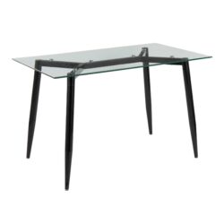 Clara - Contemporary Table - Black / Clear