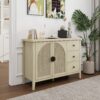 Rattan 2 Door 3 Drawer Cabinet, Suitable For Bedroom - Natural - Image 3