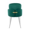 Dahlia - Contemporary Dining Chair (Set of 2) - Chrome / Green - Image 5