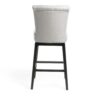 Quicksilvered - Upholstered Swivel Counter Stool With Wood Legs - Beige - Image 7
