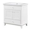 Bathroom Vanity With Sink, Bathroom Cabinet With Two Doors And One Drawer, White - Image 24