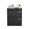 2 Drawer Metal Lateral File Cabinet With Lock, Office Vertical Files Cabinet For Home Office, Locking Metal File Cabinet - Black - Image 12