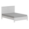 Albany - Twin Bed Frame Modern Rustic Solid Wood With Headboard, Heavy Duty Twin Size, Box Spring Needed - White - Image 4